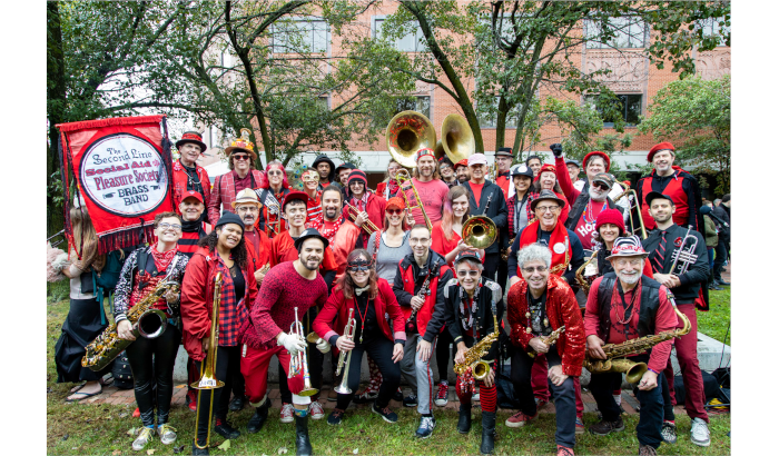 Photo courtesy of the soon-to-be-renamed Second Line Social Aid and Pleasure Society Brass Band
